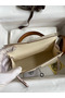 Hermes HSS Kelly Mini II Sellier Tri-color Bag In Craie/Pink/Gold Epsom Calfskin  Replica