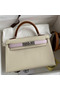 Hermes HSS Kelly Mini II Sellier Tri-color Bag In Craie/Pink/Gold Epsom Calfskin  Replica
