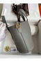 Hermes In The Loop 18 Handmade Bag in Gris Meyer Clemence Leather  Replica