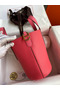 Hermes In The Loop 18 Handmade Bag in Rose Lipstick Clemence Leatherther  Replica