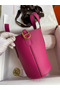 Hermes In The Loop 18 Handmade Bag in Rose Purple Clemence Leatherther  Replica