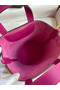 Hermes In The Loop 18 Handmade Bag in Rose Purple Clemence Leatherther  Replica