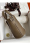 Hermes In The Loop 18 Handmade Bag in Taupe Clemence Leatherther  Replica