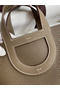 Hermes In The Loop 18 Handmade Bag in Taupe Clemence Leatherther  Replica