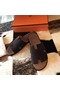 Hermes Izmir Sandals In Chocolate Suede Leather  Replica