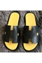 Hermes Izmir Sandals In Dark Green Swift Leather  Replica