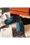Hermes Izmir Sandals In Green Suede Leather  Replica