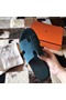 Hermes Izmir Sandals In Green Suede Leather  Replica