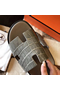 Hermes Izmir Sandals In Grey Shiny Niloticus Crocodile  Replica