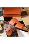 Hermes Izmir Sandals In Orange Epsom Leather  Replica
