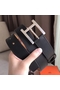 Hermes James 35MM Belt In Black Box Calfskin  Replica