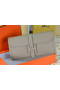 Hermes Jige Clutch Bag Calfskin Leather Grey  Replica