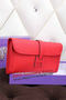 Hermes Jige Clutch Bag Calfskin Leather H258 Red  Replica
