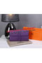 Hermes Jige Clutch Bag Calfskin Leather H8057 Purple  Replica