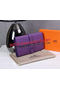 Hermes Jige Clutch Bag Calfskin Leather H8057 Purple  Replica