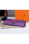 Hermes Jige Clutch Bag Calfskin Leather H8057 Purple  Replica