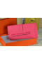 Hermes Jige Clutch Bag Calfskin Leather Light Red  Replica