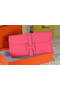 Hermes Jige Clutch Bag Calfskin Leather Light Red  Replica