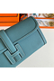 Hermes Jige Elan 29 Clutch Bag In Blue Jean Epsom Leather  Replica