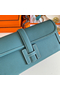 Hermes Jige Elan 29 Clutch Bag In Blue Jean Epsom Leather  Replica