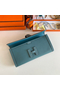 Hermes Jige Elan 29 Clutch Bag In Blue Jean Epsom Leather  Replica