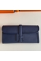 Hermes Jige Elan 29 Clutch Bag In Blue Saphir Epsom Leather  Replica