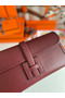 Hermes Jige Elan 29 Clutch Bag In Bordeaux Swift Calfskin  Replica