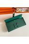 Hermes Jige Elan 29 Clutch Bag In Malachite Epsom Leather  Replica