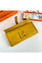 Hermes Jige Elan 29 Clutch Bag In Yellow Swift Calfskin  Replica