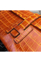 Hermes Jige Elan 29 Clutch In Orange Crocodile Leather  Replica