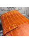 Hermes Jige Elan 29 Clutch In Orange Crocodile Leather  Replica