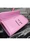 Hermes Jige Elan 29 Clutch In Pink Crocodile Leather  Replica