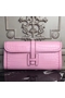 Hermes Jige Elan 29 Clutch In Pink Crocodile Leather  Replica