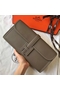 Hermes Jige Elan 29 Clutch In Taupe Grey Epsom Leather  Replica