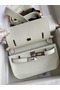 Hermes Jypsiere Mini Handmade Bag In Beton Swift Calfskin  Replica
