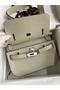 Hermes Jypsiere Mini Handmade Bag In Grey Swift Calfskin  Replica