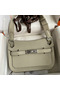 Hermes Jypsiere Mini Handmade Bag In Grey Swift Calfskin  Replica