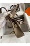 Hermes Jypsiere Mini Handmade Bag In Taupe Swift Calfskin  Replica