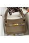 Hermes Jypsiere Mini Handmade Bag In Taupe Swift Calfskin  Replica