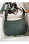 Hermes Jypsiere Mini Handmade Bag In Vert Rousseau Swift Calfskin  Replica