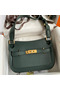 Hermes Jypsiere Mini Handmade Bag In Vert Rousseau Swift Calfskin  Replica