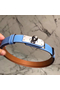 Hermes Kelly 18 Belt In Blue Epsom Leather  Replica
