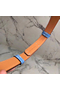 Hermes Kelly 18 Belt In Blue Epsom Leather  Replica