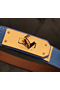 Hermes Kelly 18 Belt In Blue Epsom Leather  Replica