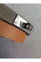 Hermes Kelly 18 Belt In Taupe Epsom Leather  Replica
