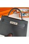 Hermes Kelly 19cm Shoulder Bags box Leather KL19 Silver hardware black  Replica