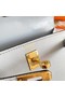 Hermes Kelly 19cm Shoulder Bags Epsom Leather KL19 Gold hardware Glacier blue  Replica