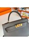 Hermes Kelly 19cm Shoulder Bags Epsom Leather KL19 Gold hardware gray  Replica