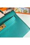 Hermes Kelly 19cm Shoulder Bags Epsom Leather KL19 Gold hardware Lake blue  Replica
