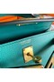 Hermes Kelly 19cm Shoulder Bags Epsom Leather KL19 Gold hardware Lake blue  Replica